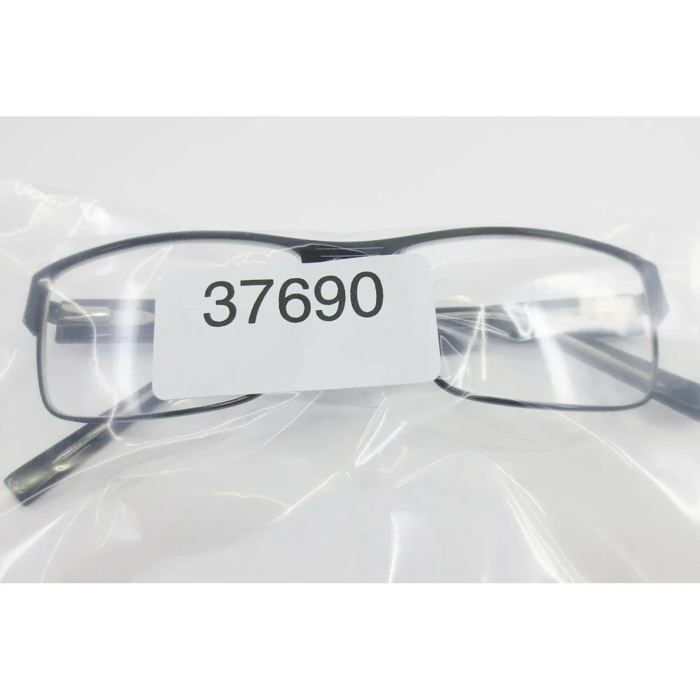 Black Rectangular Eyeglass Frames 57-18-150 Triple Bridge Modern Designer Style